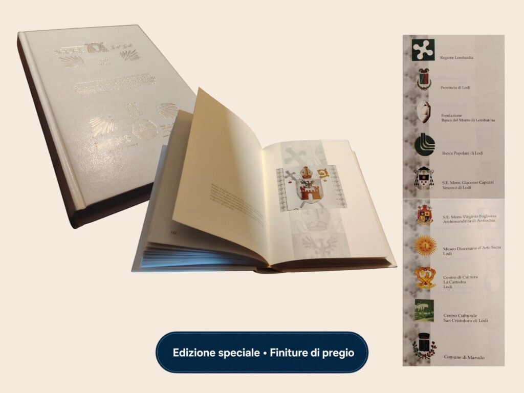 1. Stemmi dei vescovi di Lodi - edizione speciale con finiture di pregio e oro a caldo per fare l’anastatica