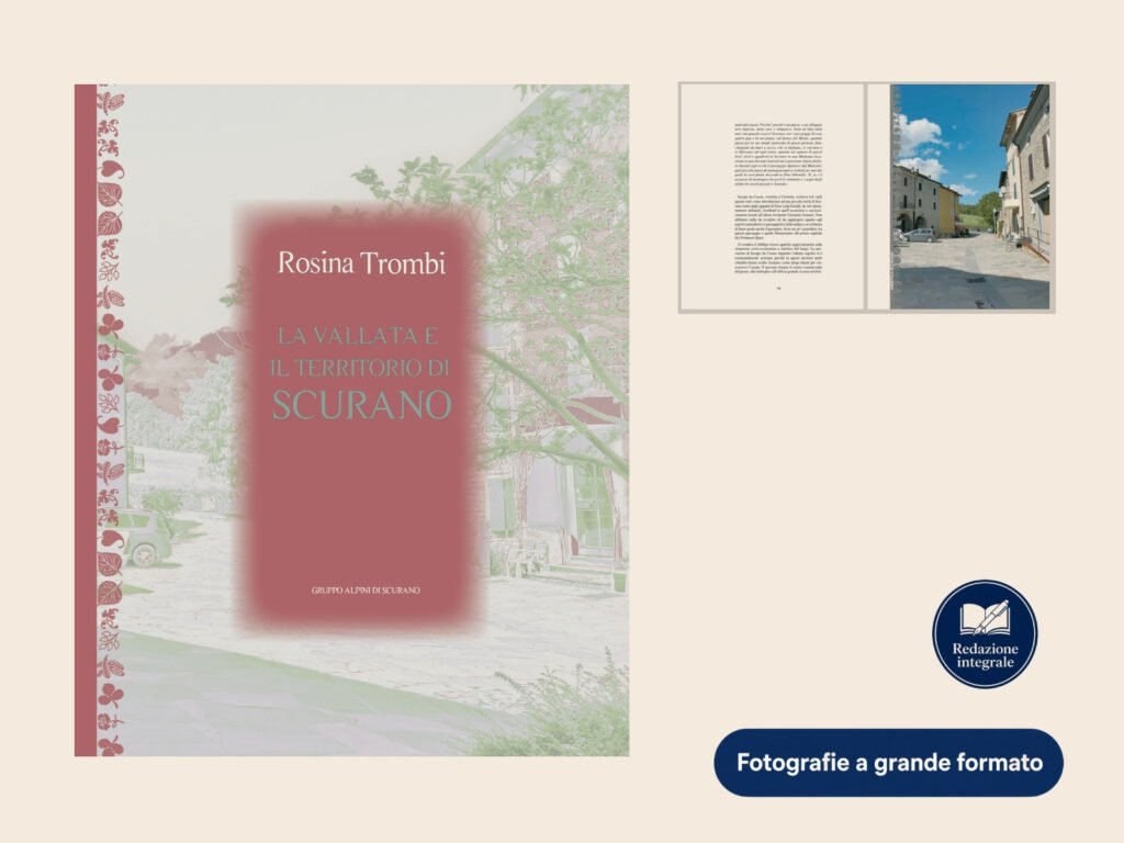 Scurano - brossura con alette e ampio corredo fotografico di un borgo emiliano