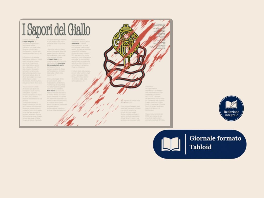 Fare un magazine - I Sapori del Giallo, giornale tabloid del festival letterario